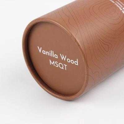 China Recyclable Custom Printed Creative Round Kraft Paper Tube Packaging For Food Packaging for sale