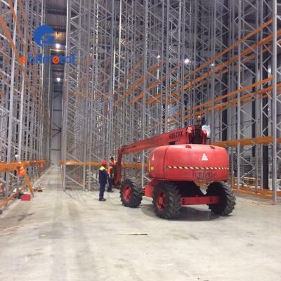 China High Density Corrosion Protection Aisle Very Narrow Pallet Racking Redirack VNA Storage System for sale