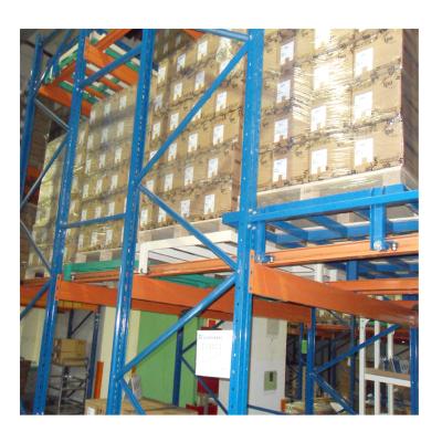 China Nanjing Corrosion Protection Push Back Rack Warehouse Pallet Rack Shelf Metal Storage Racks for sale