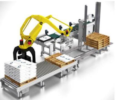 China Automatic Warehouse Rack Cartons Bags Bottles Robot Palletizer for sale