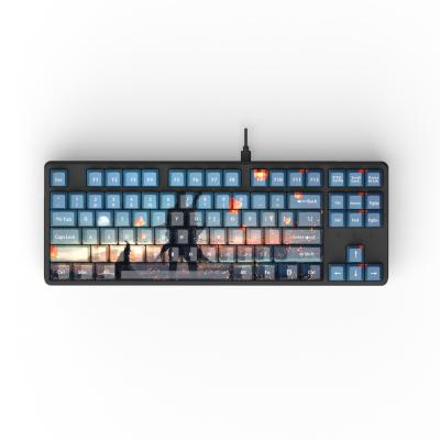 China Anti-ghosting professional gaming keyboards cup printing customized in mini order accepted origianl mechaniel and OEM size keyboards for sale