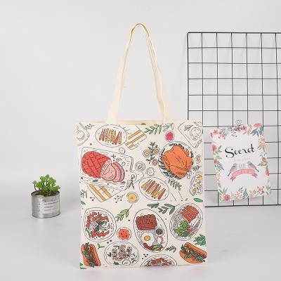 China Portable Shopping Tote Bag With Custom Logo Hot Sale Recyclable Cotton Printed Recyclable Eco Friendly Beach Bag for sale