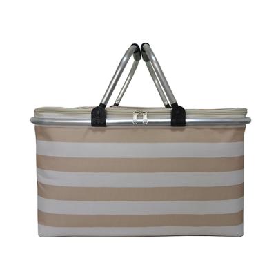 China Waterproof 2021 Wholesale China Customized Eco-friendly Portable Outdoor Thermal Insulated Tote Bags Cooler Bag Large Picnic Basket for sale