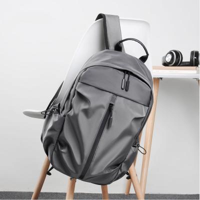 China With USB 2021 Korean Solid Color Washed Business Swap Computer Laptops Backpack Men's Fashion Student Bag for sale