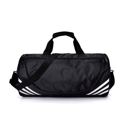 China Durable Custom Logo Fleece Over Night Large Sports Duffel Bag With Shoe Compartment Mens Sports Gym Bag for sale