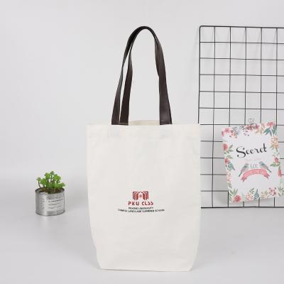 China Custom Canvas Tote Bags Fashion Shopping Bag Logo Printed Cotton Cloth Ladies White Recyclable Wholesale Reusable Canvas Bag for sale