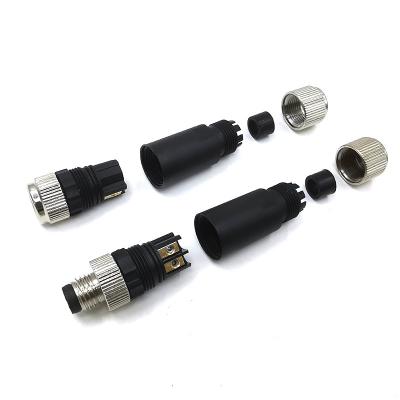 China Electric Bike No Screw Assembly M8 Circular Connector 3Pin 4Pin 5Pin 6Pin 7Pin 8Pin Waterproof Male Female IP67 Solder On Site Connector for sale