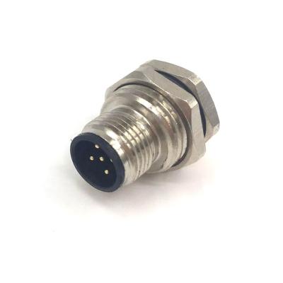 China audio & Amphenol Video Panel Mount Industrial Circular Connectors, 5 Contacts, M12 Connector, Socket for sale