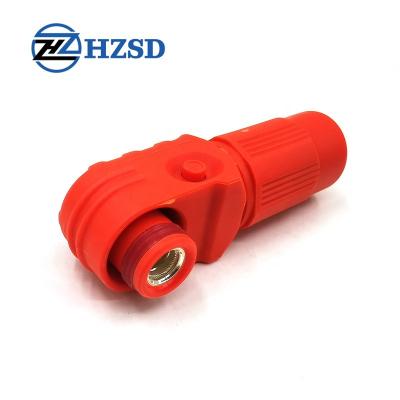 China 50mm2 Single Pin Orange HT Connector Right Angle Plug Crimp And Busbar Hook Type Sockets for sale