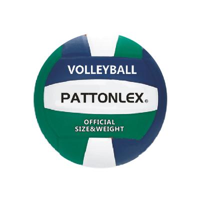 China PATTONLEX Durable High Quality Custom Printed Volleyball Ball Size 5 Machine Stitched Beach Volleyball Ball for sale