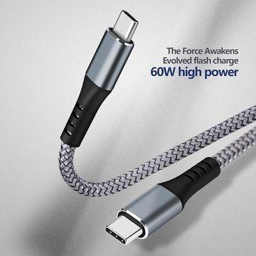 China Data Transfer Cable Multi Function USB Charging Cable Nylon Braided For Mobile Phone USB Data Fast Charging Cable Type C to C for sale