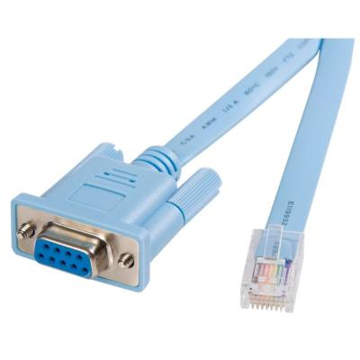 China Custom Routers Rs232 Db9 Rj45 Female To Female Port Cable Rs232 Db9 Plug Cord Db9 Port Serial Cable for sale