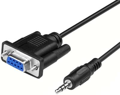 China Routers 3ft/6ft/10ft DB 9 Pin Male to Male DC 3.5mm Audio Black Cable, U/L Approved for sale