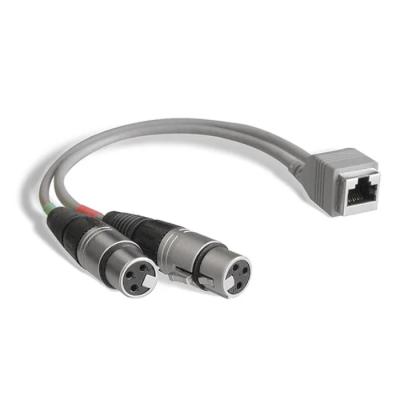 China Car Rj45 Female To Xlr 3pin 5pin Rj45 Lights Dmx512 Female Signal Cable To Dual Xlr Y Splitter Male Female Adapter for sale