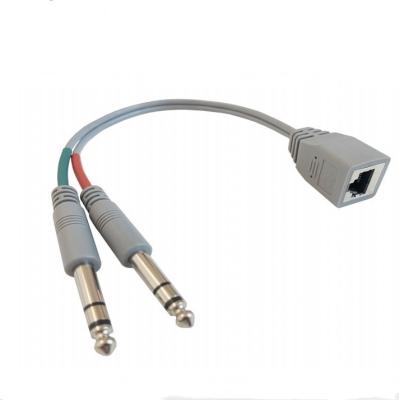 China 8 Inch RJ45 Adapter Female Hayilai Car To Dual TRS 1/4