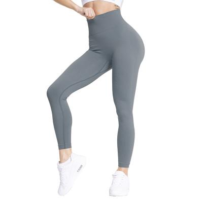 China Breathable plus size butt lifting gaiters crack! crack! High Waist Womens Seamless Tights Booty Gym Yoga Pants Backs for sale