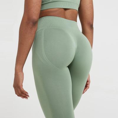 China New High Waisted Gym Breathable Seamless Women Plus Size Butt Lift Yoga Panties Fitness Nylon Yoga Pants Tight Gaiters for sale