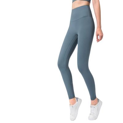 China New anti-flangingluluYoga pants Brand new European and American high waist QUICK DRY no embarrassment one-piece hip peach lifting pants for sale