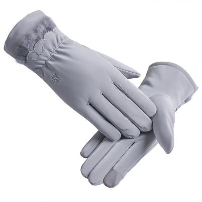 China Beautiful TWILL working and cycling gloves for ladies to keep warm in the winter for sale