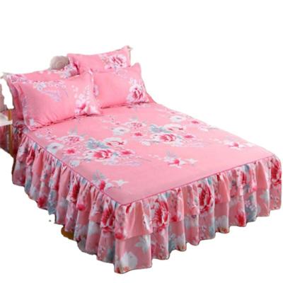 China Home Decor 3PCS/Set Disposable Brand Bed Sheets Bed Textile Bedding Flat Sheet Flower Bed Sheet+ Pillow Covers Pillowcases Soft Warm Bed Sheets for sale