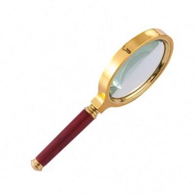 China Retro 90mm High Transmittance Handheld 10X Magnifying Glass 60mm 70mm 80mm Handheld Magnifying Glass Portable Magnifying Glass for sale