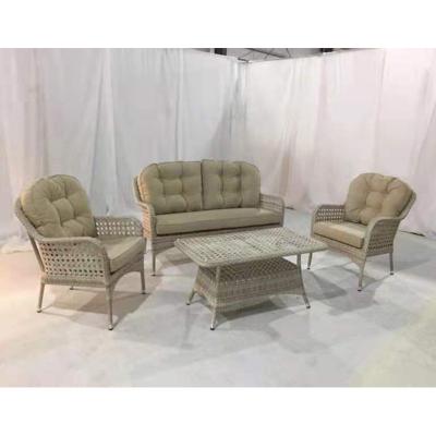 China Modern Rattan Sofa Set Garden Furniture Trade Show Promotional Products Outdoor Rattan Sofa Set Outdoor for sale