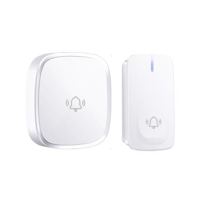 China Modern Waterproof 1 Door Bell Push Button Buzzer and 1 Chime Receiver Self Powered Wireless Doorbell for Home for sale