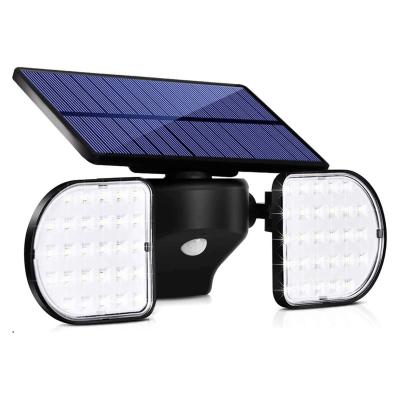 China Solar Garden 2500LM LED Flood Security Lights Motion Sensor Radio 25FT Spot IP65 Waterproof Flood Lights for sale