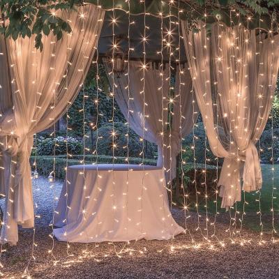 China LED Window Curtain String Light 300 LED Stars Window Curtain String Lights with 8 Modes Flashing Decoration for Wedding, Party, Home, Patio Lawn for sale