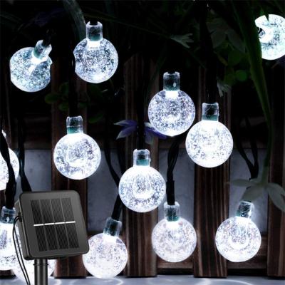 China Solar Powered Christmas String Lights Outdoor30 LED 8 Modes Solar Powered Fairy Lights Waterproof Crystal Lights for Garden Wedding for sale