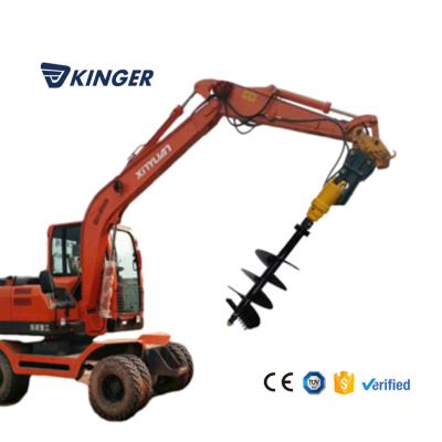 China Kinger Retail Hot Sale Hydraulic Post Hole Digger Earth Auger With Ce Certification 77