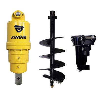 China Excavator / Skidsteer / Tractor Mounted Attachment KINGER Excavator Attachments Drill For Earth Drill Bits For Digger for sale