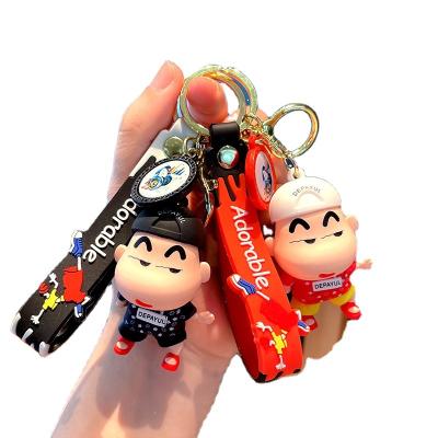 China Handsome Car Key Chain Men And Women Anime Rubber Key Chain Exquisite Bag Pendant Keychain Cute Gift for sale