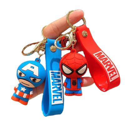 China PVC Rubber Cute Three-Dimensional Character Anime Dangle Doll Keychain Keychain Key Chains Gift Keychain Cartoon for sale