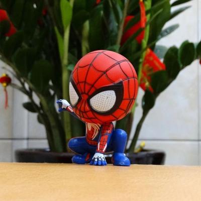 China Cute Cartoon Toy 8cm Anime Figures Spiderman PVC Action Toy 8cm Cartoon Hero Model Doll Child Kids Toys Hard Decor Birthday Gifts for sale