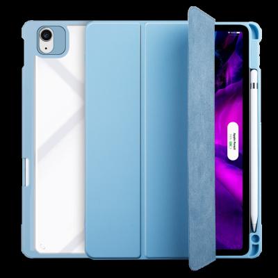 China Lightweight Clear Transparent Case With Auto Wake/Sleep Case For iPad Air 4th Generation 10.9 Inch iPad Air 4 2020 Case With Pencil Holder for sale