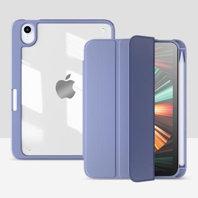 China Clear Transparent Back Lightweight Shockproof Cover Shell for iPad Mini 6 2021 (8.3 inch) - [Built-in Pencil Holder] Auto Wake/Sleep for sale