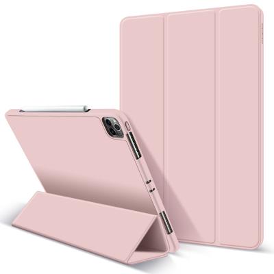 China Stand Auto-sleep Magnetic Function Soft Silicone Stand Case For 2020/2021 iPad Pro 12.9 Tablets Cover for sale