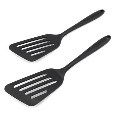 China Food Grade Silicone Stir-Fry Spatula Steak Turner High Temperature Resistant Silicone Viable Pancakes Slotted Turner for sale