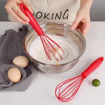 China Silicone Viable Beater Food Grade Mini Manual Egg Beater Handheld Cake and Egg Baking Tools for sale