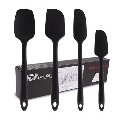 China Wholesale Viable Baking Tool Kit Silicone Heat Resistant Spatula Set 4 Pieces Baking Tool Kit Easy Clean Silicone Scraper Cake Butter for sale