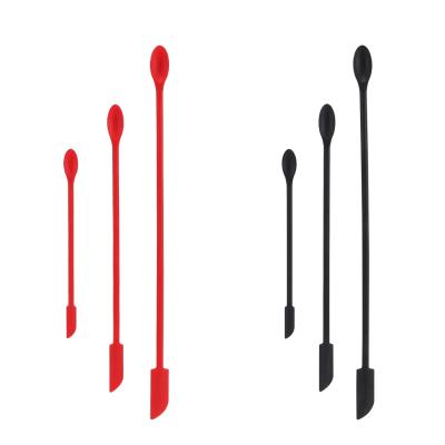 China 3 Piece Workable Set With Small Double-Headed Cream Spatula Long Silicone Scraper Kitchen Baking Small MiNi Spatula Set for sale