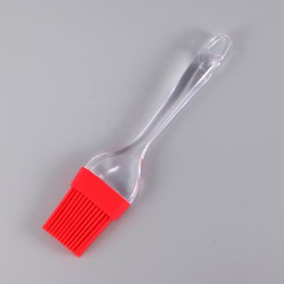 China Sustainable Food Grade Silicone Cream Brush Baking Cake Sweep Crystal Handle BBQ Silicone Brush Kitchen Instruments for sale