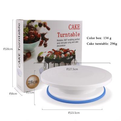 China Viable Factory Wholesale Cake Stand DIY Baking Decorating Plastic Cake Turntable Round Cake Stand for sale