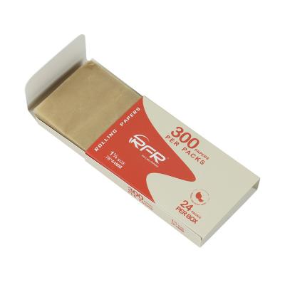 China RFR 200's Brown Super Eco-Friendly Rolling Paper 1 1/4 Size 200 Sheet 20 Packs Unbleached Paper For Smoking for sale