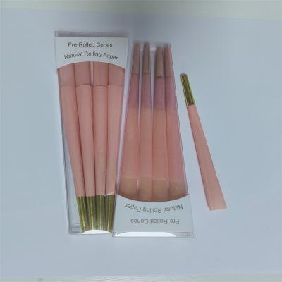 China Custom Organic Pink Tobacco Grinding Rolling Paper Pre Rolled Cones For Smoking for sale