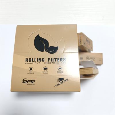 China RFR Brown Rolling Tobacco Tips Wide 57*25mm Smoking Filter Tips, Hot Selling And Easy To Roll Smoking Paper Roll for sale