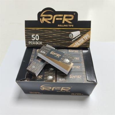 China Hot Sales RFR Tobacco Paper Filter Tips Smoking White Brown Tips 59*18mm Rolling Paper Filter Custom for sale