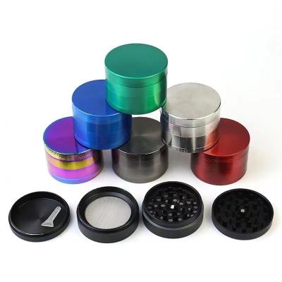 China Hot Sales Zinc Alloy Herb Grinder Zinc Alloy Colorful 4 Layers Custom Logo Tobacco Grinders For Smoking for sale