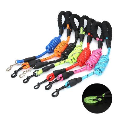 China Amazon Hot Sale Wholesale Reflective Waterproof Pet Rope Dog Leash Heavy Duty Nylon Braided Leash Strap for sale